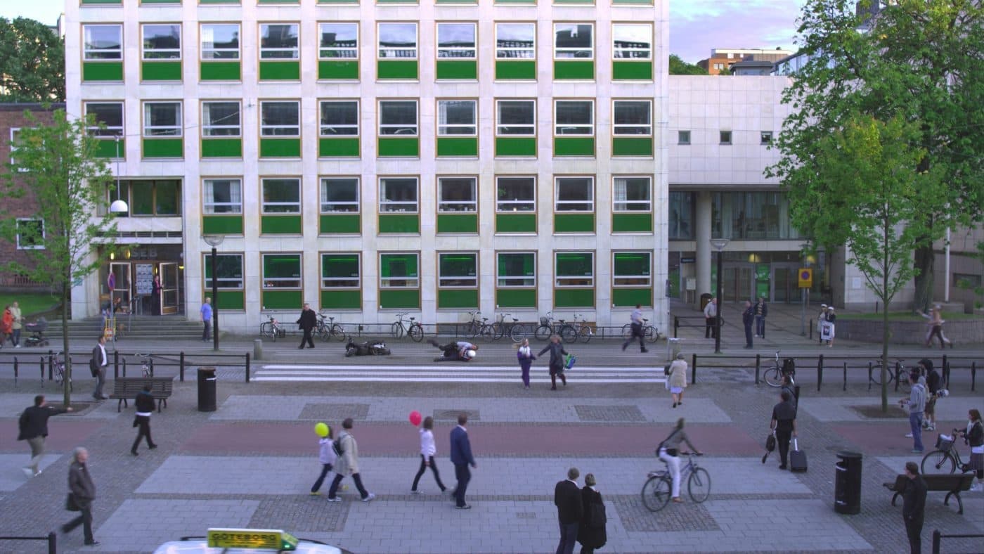 Händelse vid bank Vider